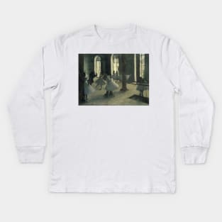 La Repetition au foyer de la danse by Edgar Degas Kids Long Sleeve T-Shirt